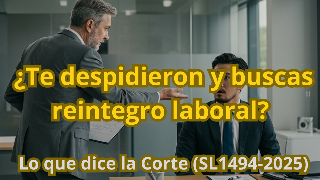 ¿Te despidieron y buscas reintegro laboral? Lo que dice la Corte (SL1494-2025)