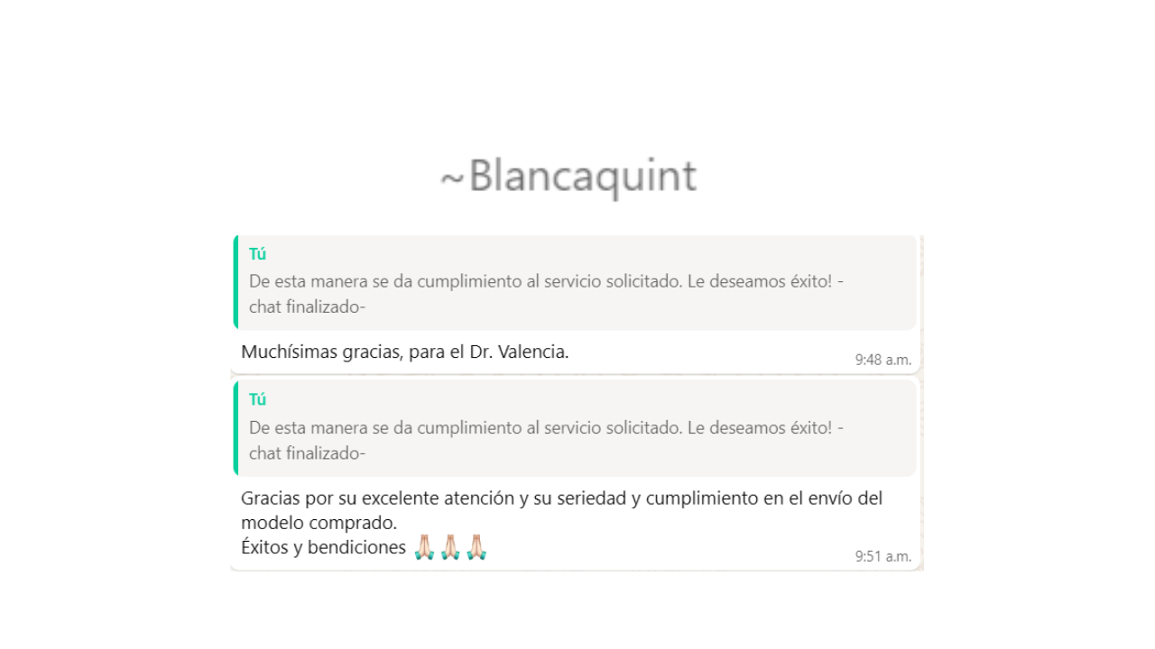 Testimonio excelente atención seriedad y cumplimiento Dr. Valencia