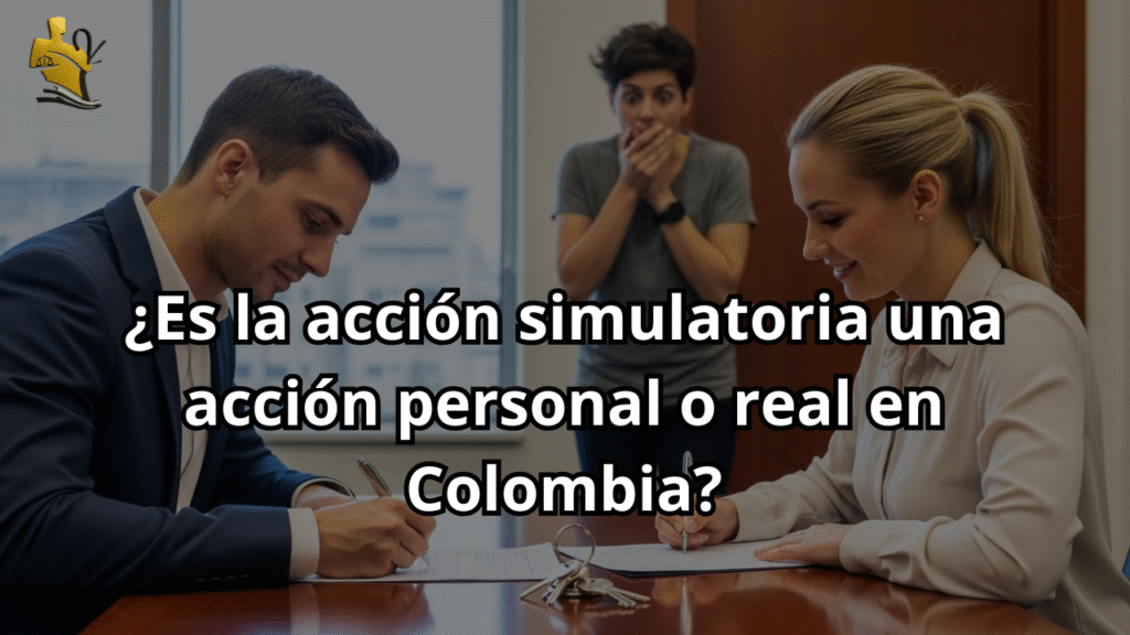 ¿Es la acción simulatoria una acción personal o real en Colombia