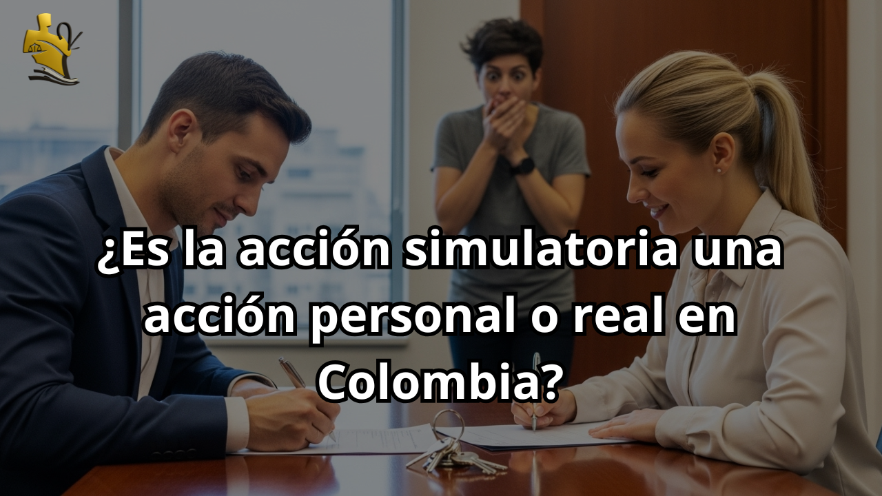 ¿Es la acción simulatoria una acción personal o real en Colombia