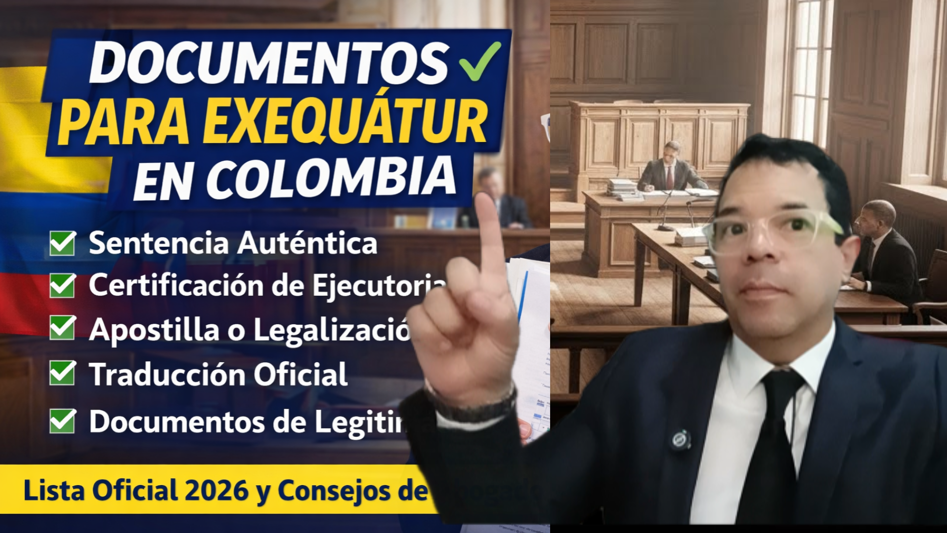 documentos para exequátur en colombia