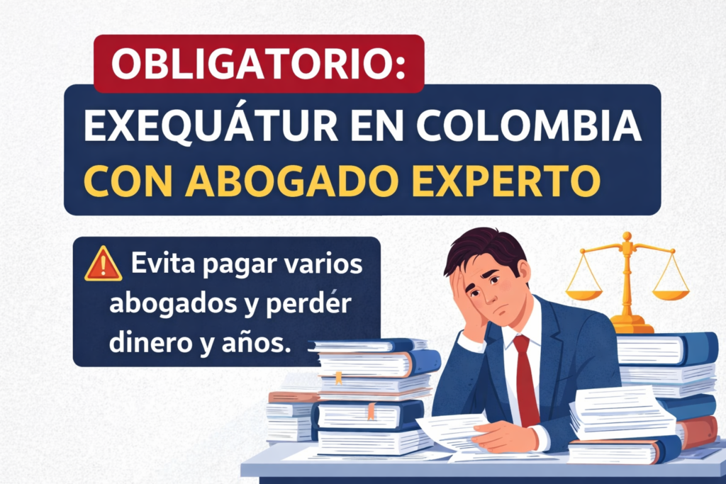 Exequátur en Colombia requiere Abogado