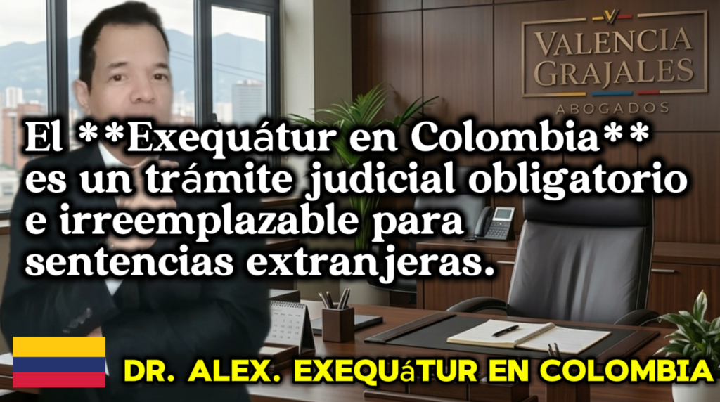 El **Exequátur en Colombia** es un trámite judicial obligatorio e irreemplazable para sentencias extranjeras.