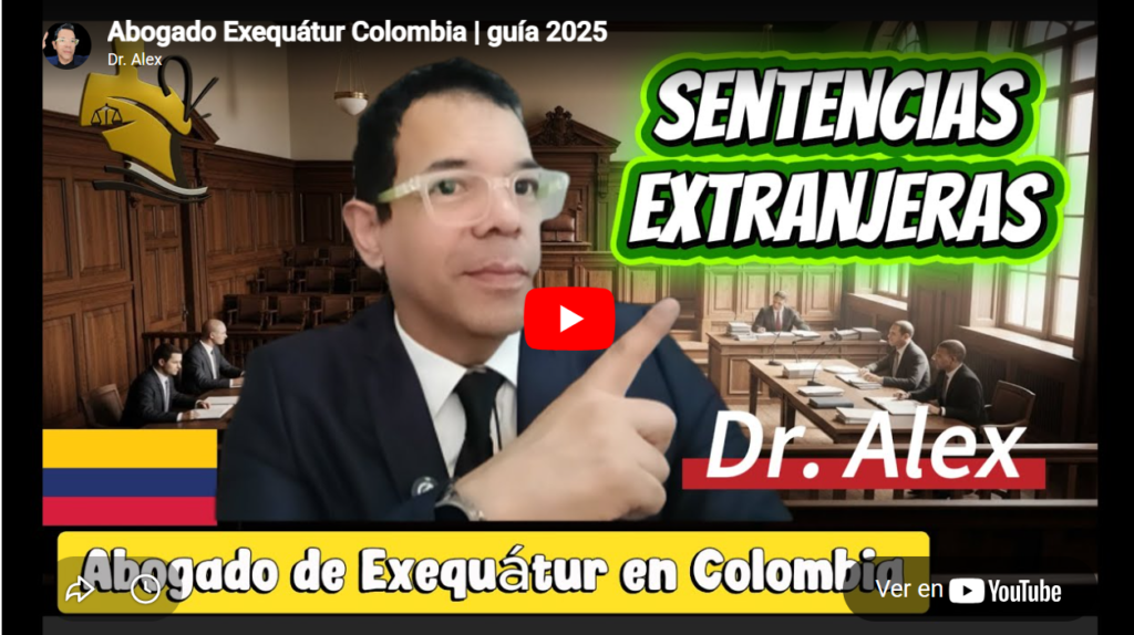 Video: Mitos sobre el Exequátur en Colombia - Dr. Alex Valencia