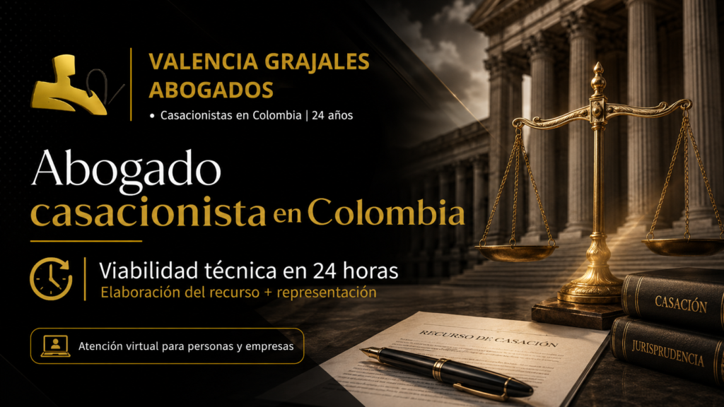 Abogado casacionista en Colombia para viabilidad técnica de casación en 24 horas y elaboración del recurso con representación judicial