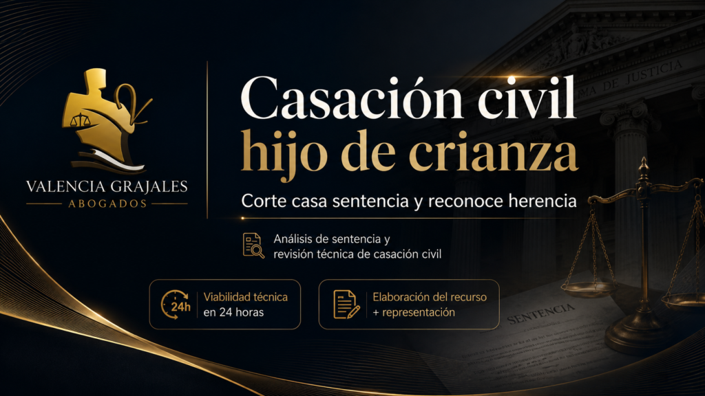 Casación civil hijo de crianza con Corte Suprema que casa sentencia y reconoce herencia