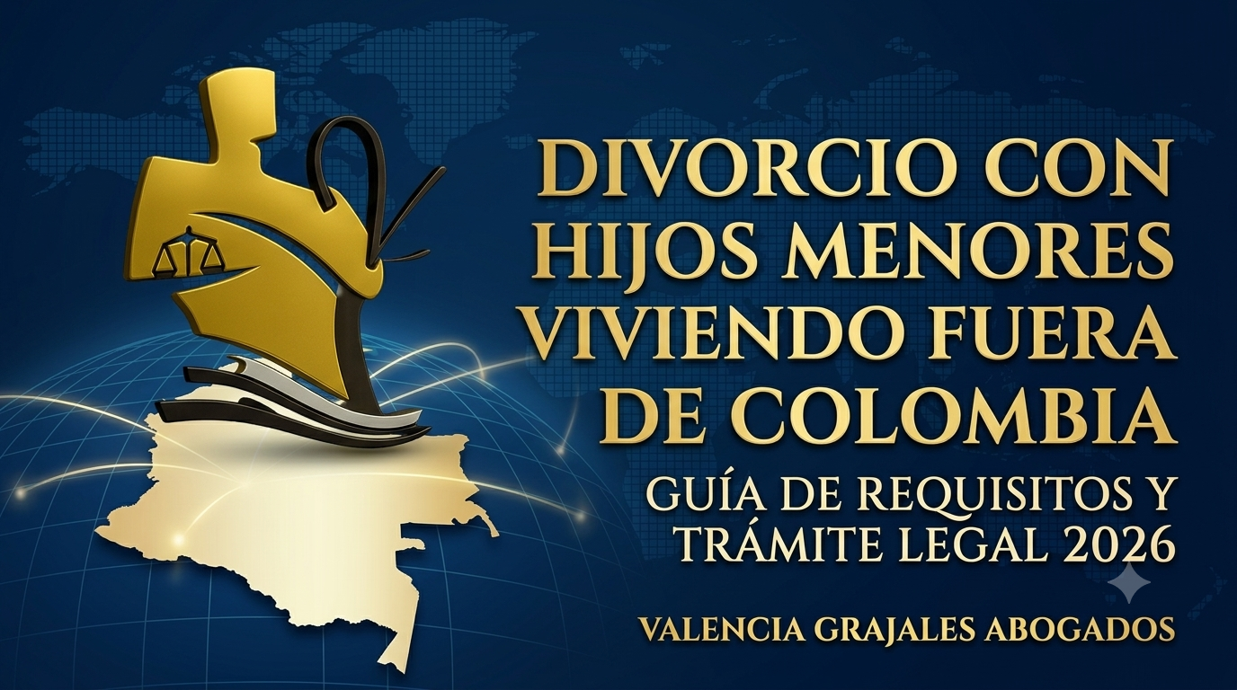 Divorcio con hijos menores viviendo fuera de Colombia: Guía 2026