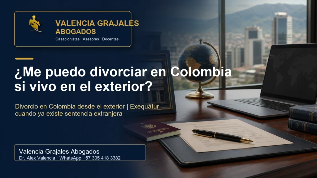 me puedo divorciar en Colombia si vivo en el exterior